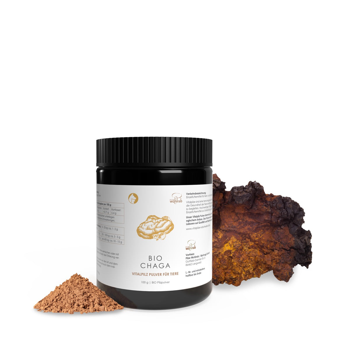 BIO Chaga Pulver für Tiere