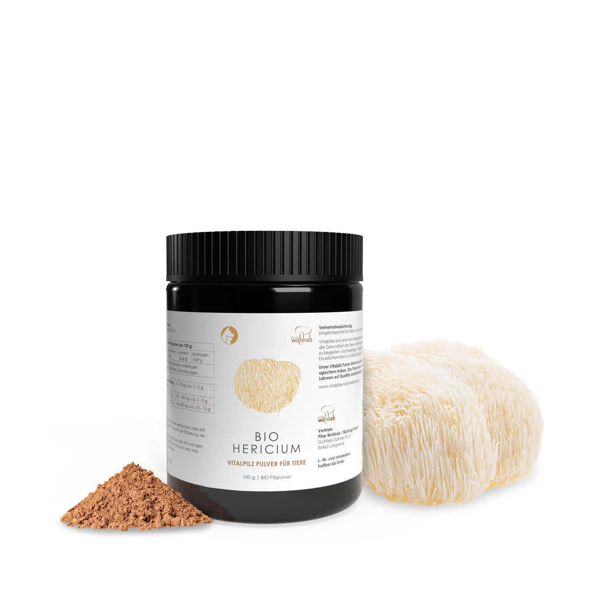 BIO Hericium Pulver für Tiere