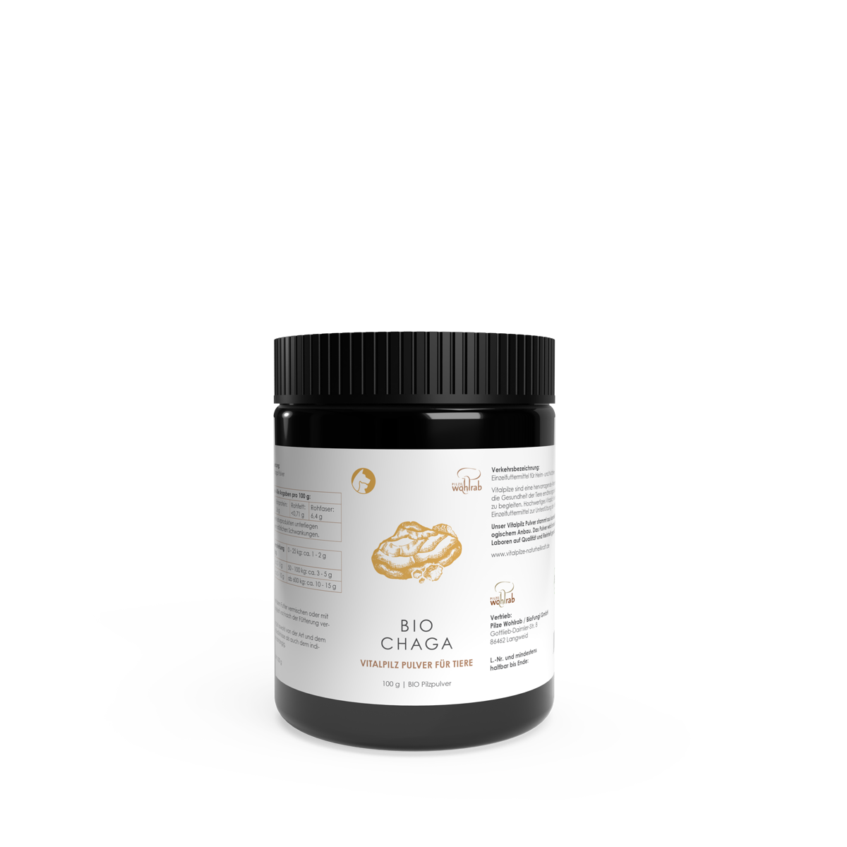 BIO Chaga Pulver für Tiere