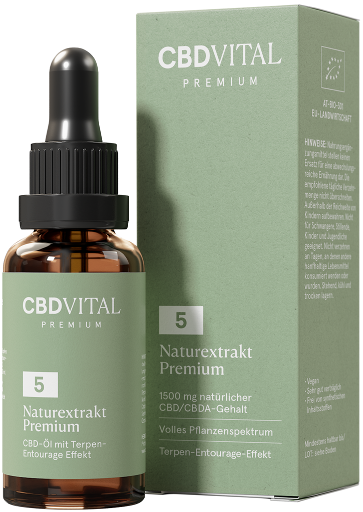 CBD Naturextrakt Premium Öl 5% | 30ml