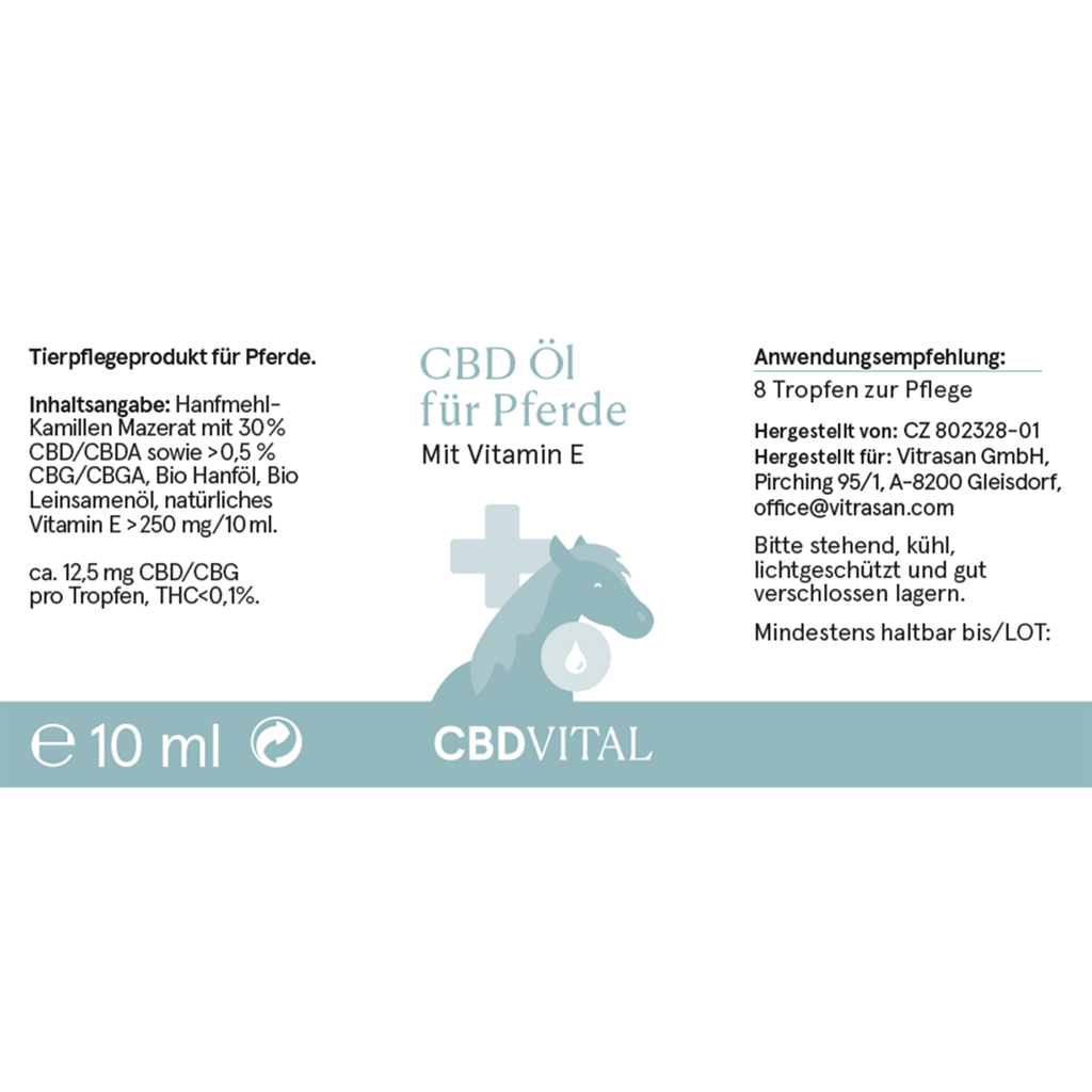 CBD Öl für Pferde 30%
