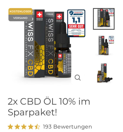 Swiss FX 2 x ÖL 10%   im Sparpaket!