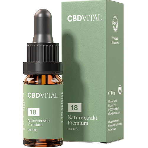 CBD Naturextrakt PREMIUM Öl 18% CBD Vital 10ml / 30ml