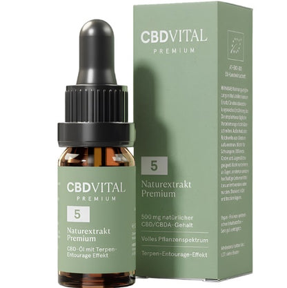 CBD Naturextrakt Premium Öl 5% | 10ml