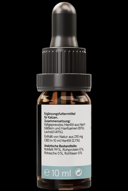 CBD Hanföl für Katzen 10ml, 2,1%